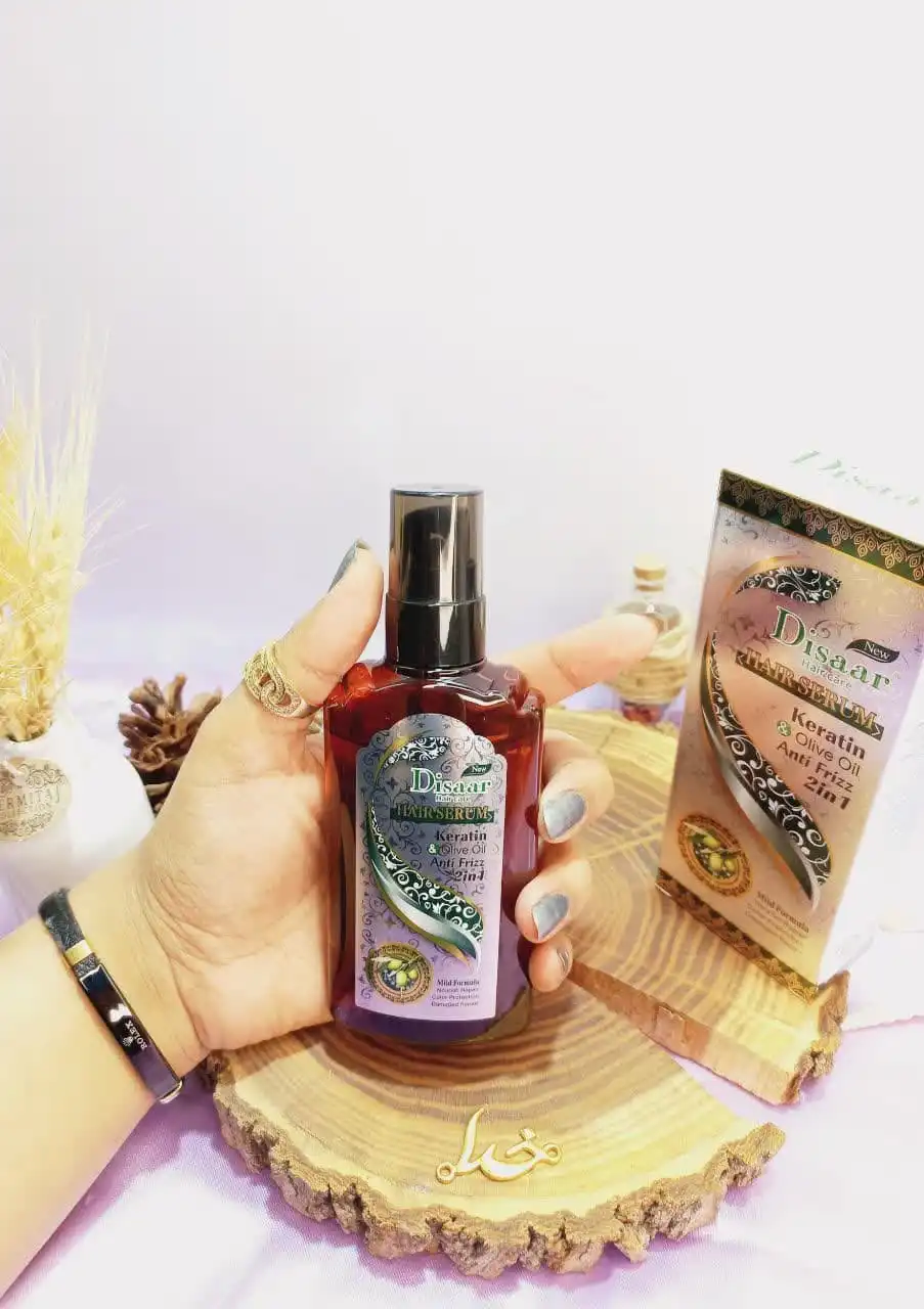 روغن مو کراتینه زیتون مدل ANTI FRIZZ حجم 120 میلی لیتر دیسار DISAAR کد DS51985