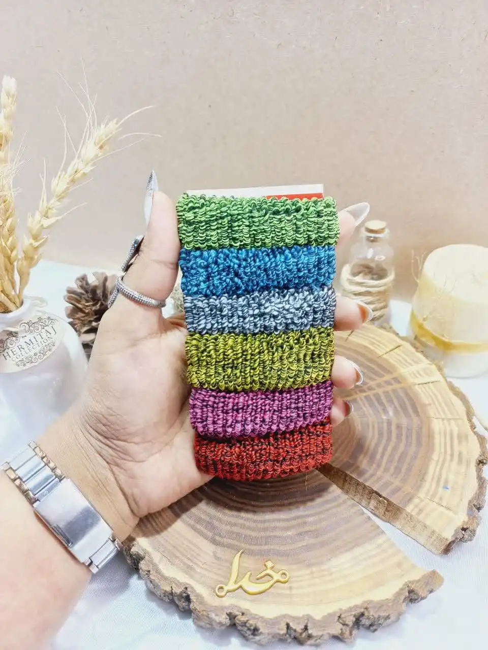 کش مو ساده 6 رنگ طرح شماره اول