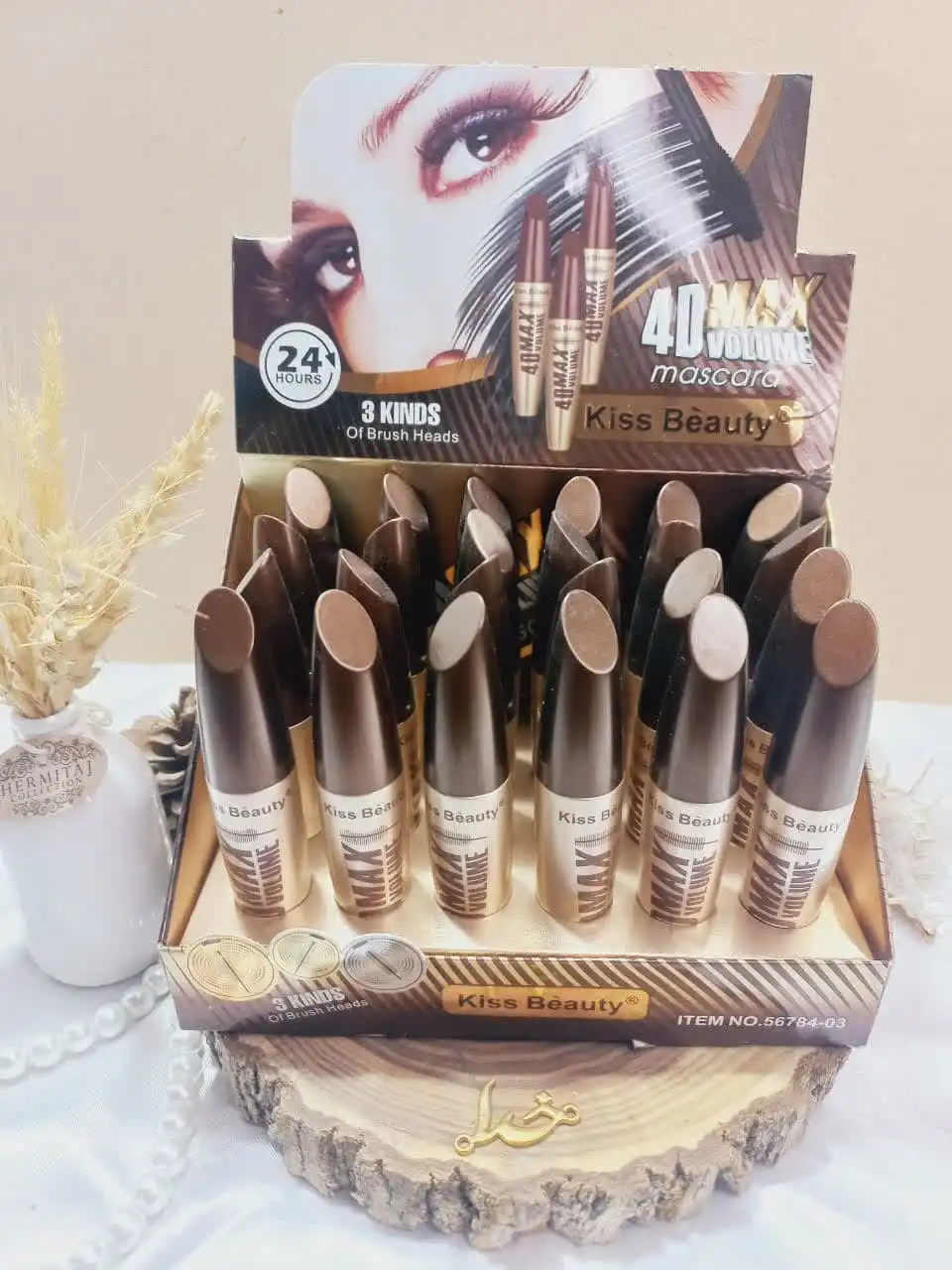 ریمل پرطرفدار 4D MAX VOLUME برند کیس بیوتی KISS BEAUTY کد 56784