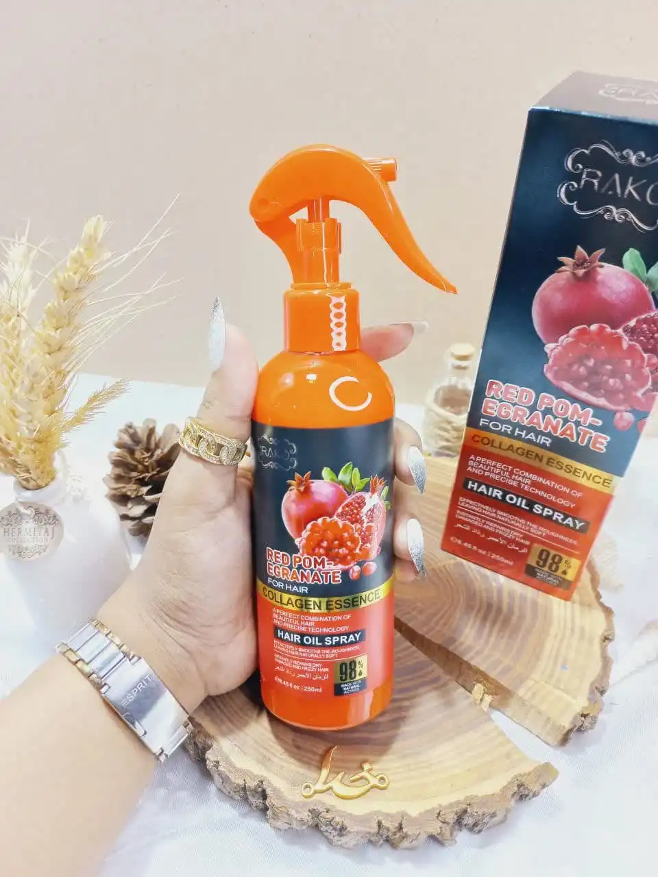 اسپری دو فاز مدل انار قرمز RED POM EGRANATE حجم 250 میل برند راکو RAKO اصلی کد RK1093