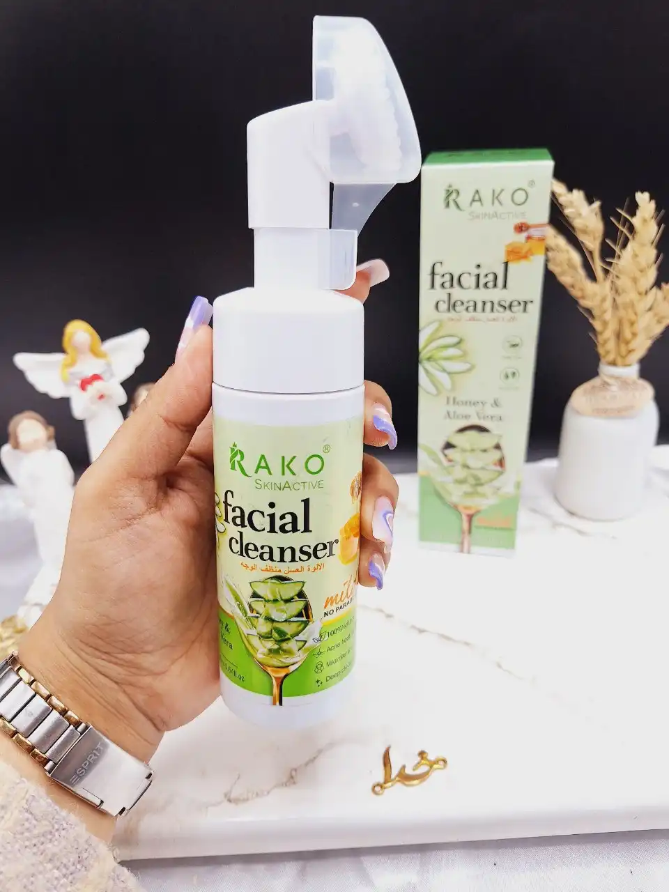 فوم روشن کننده و مرطوب کننده عسل و آلوئه ورا راکو RAKO کد RK1163