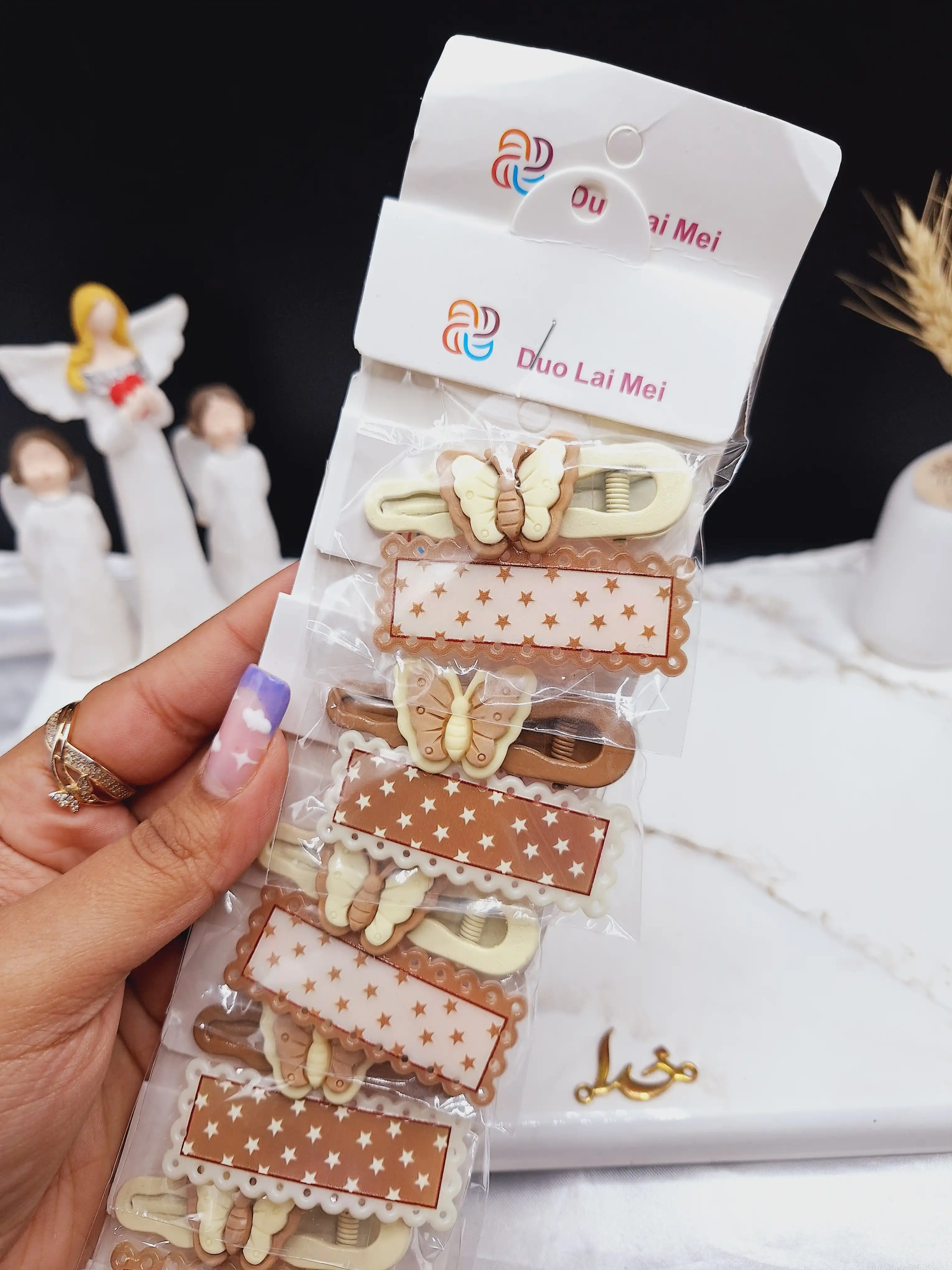 گیره و پنس مو طرح پروانه