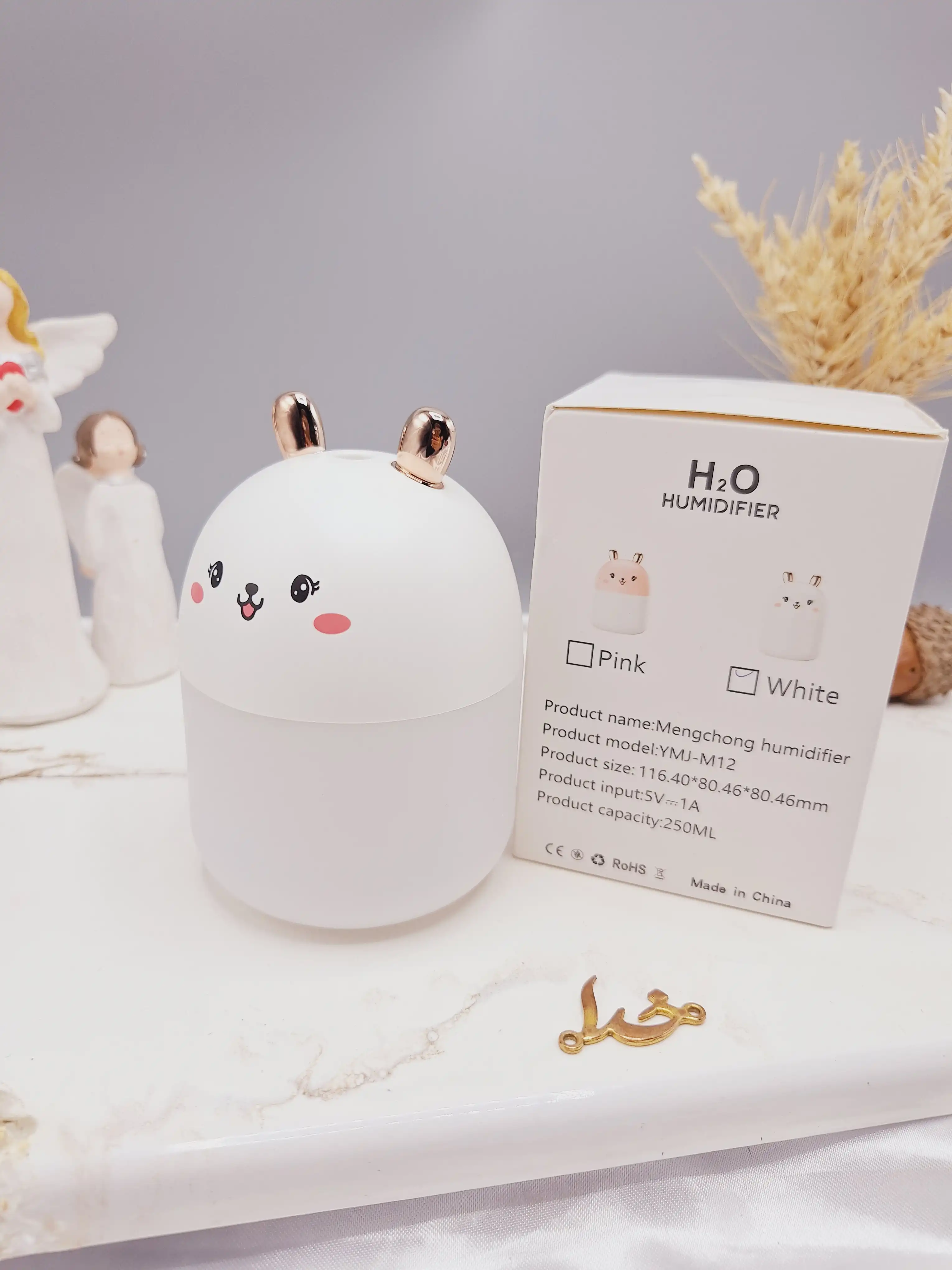 دستگاه بخور خرگوش کیوت سفید مدل HUMIDIFIER