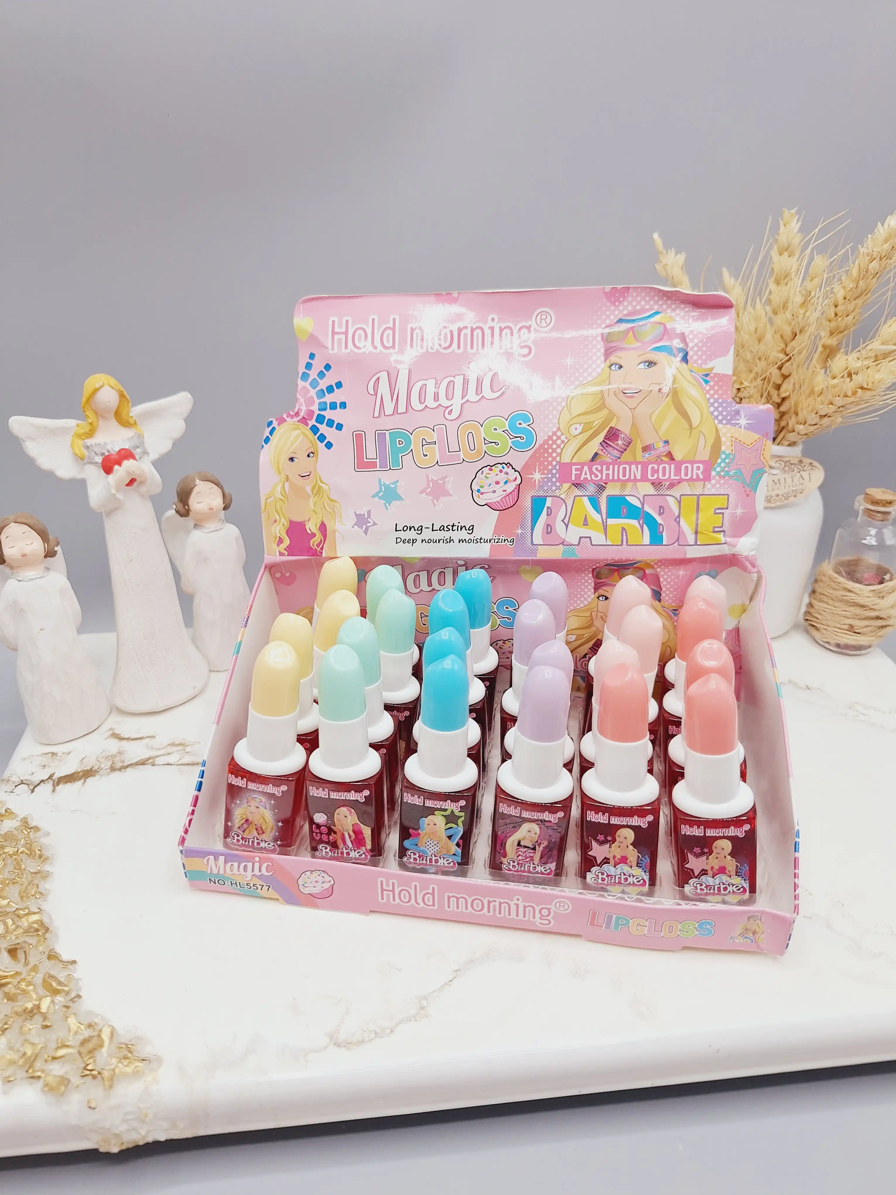تینت مدل رژ طرح باربی استوانه ای برند Hold morning کد NO:HL5577