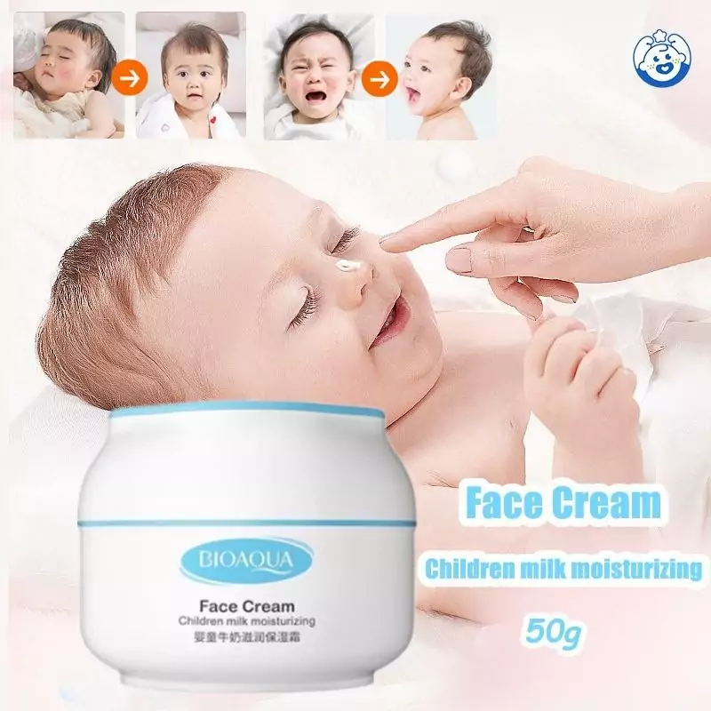 کرم کاسه ای صورت مرطوب کننده شیر مخصوص پوست حساس و کودکان بیوآکوا کد BQY75388