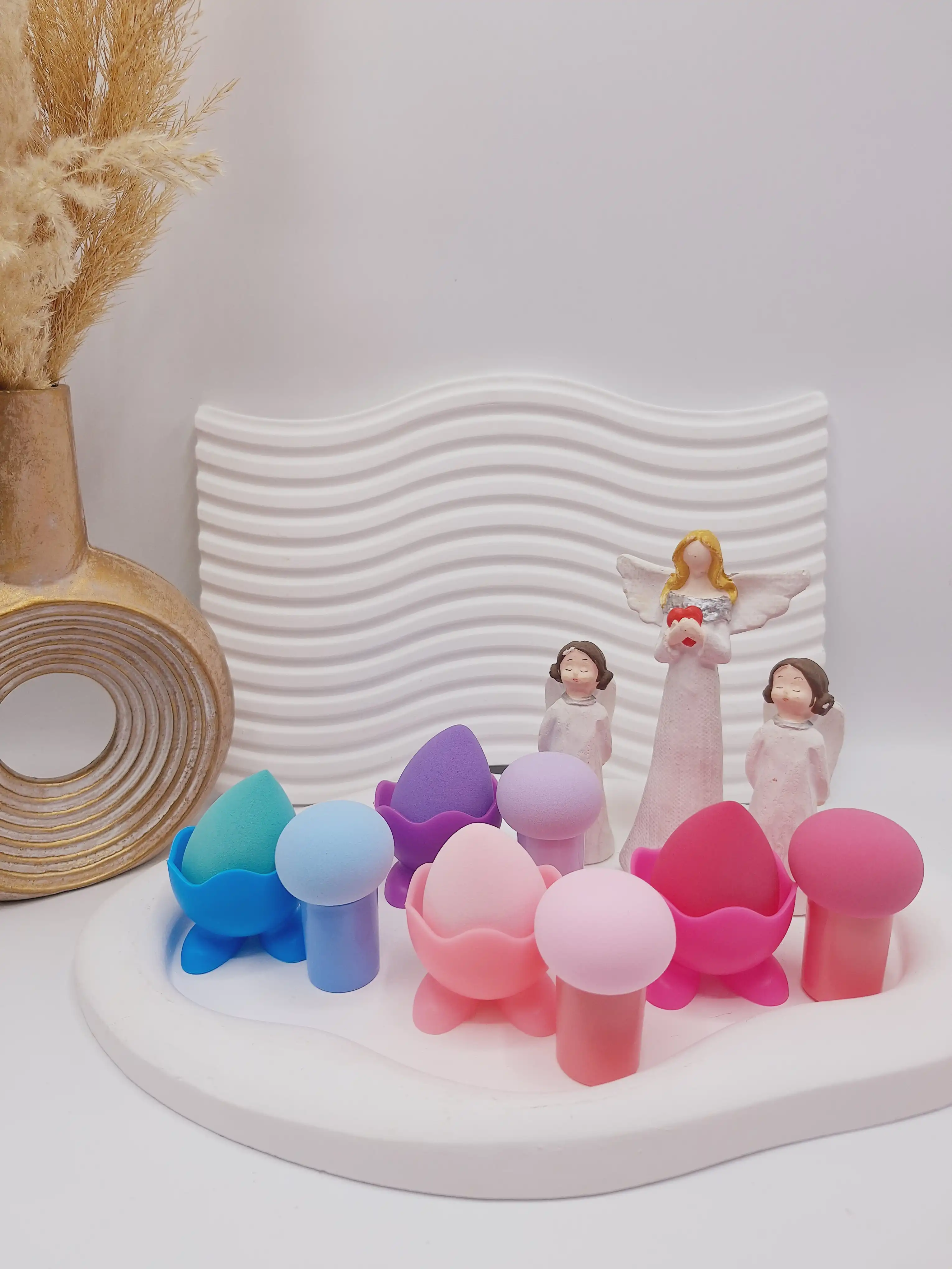 پک 2 عددی پد اشکی استند دار و پد قارچی MAKE UP SP SPONGE کد 5706