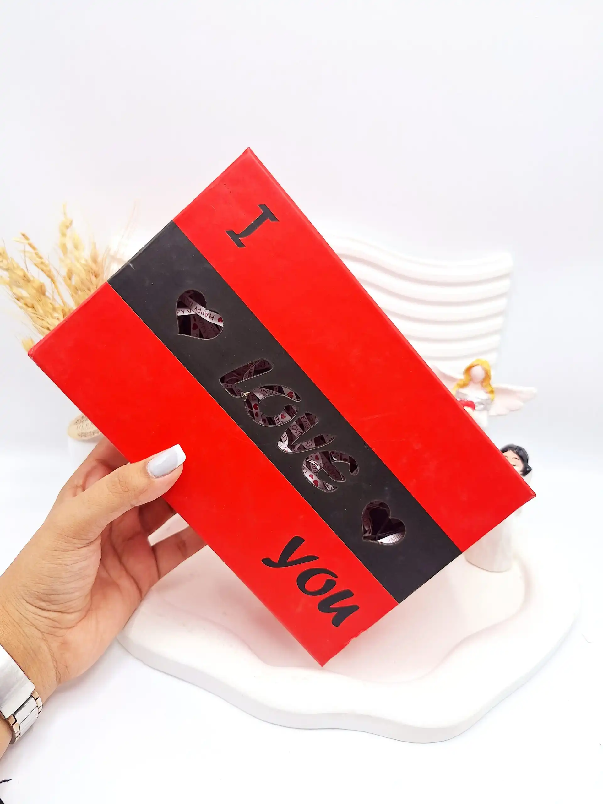 باکس آرایشی مستطیلی I LOVE YOU