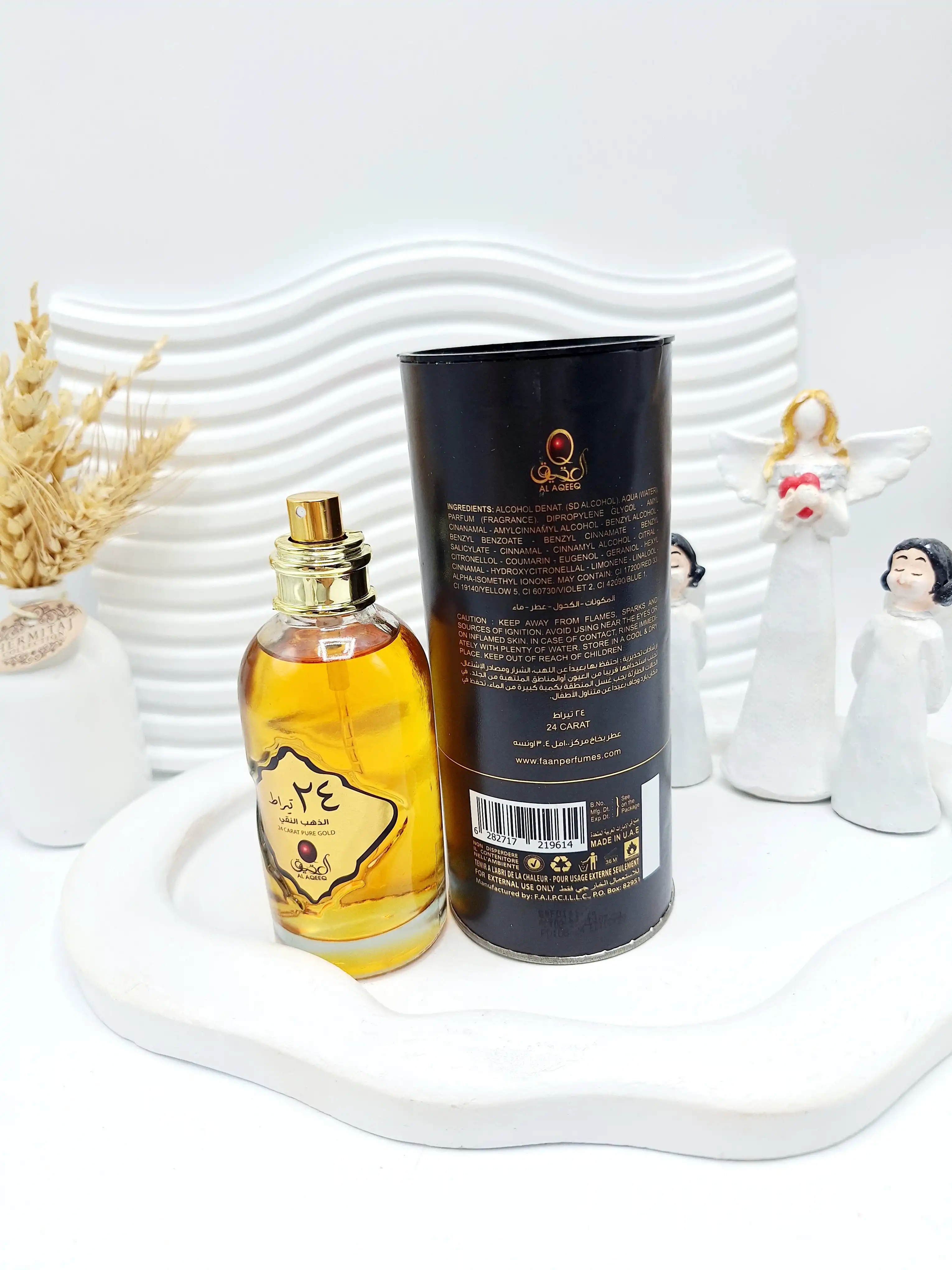 عطر ادوتویلت 24 قیراط طلا 24 CARAT PURE GOLD برند العقید AL AGEED حجم 100 میل کد9614