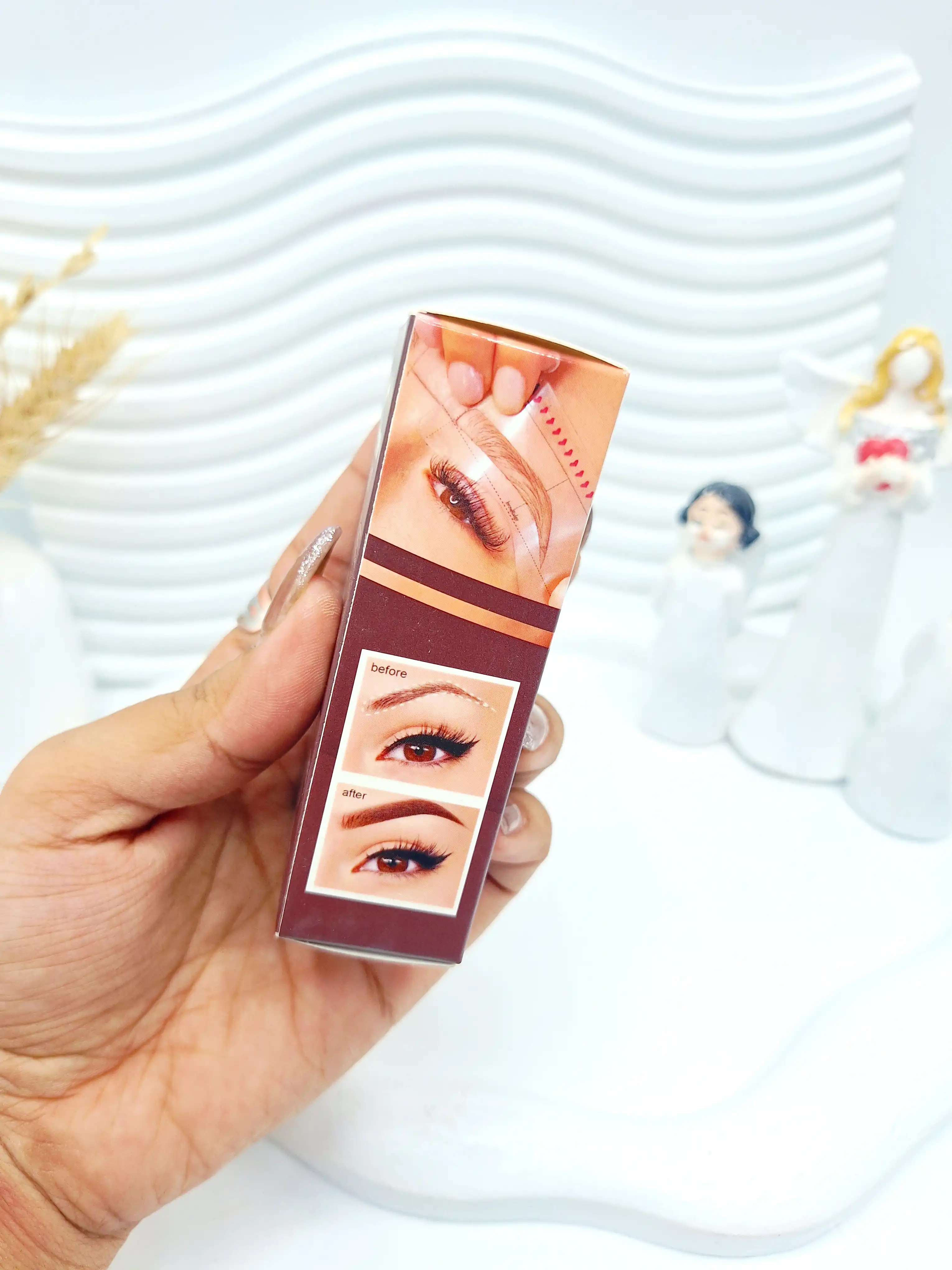 استامپ پودری حجم ابرو کیس بیوتی Kiss Beauty به همراه 10 شابلون و برس کد 7842